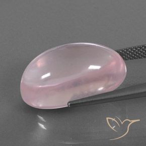 Quartzo Rosa Luz rosa Natural 17.87ct, oval, Transparente/Translúcido