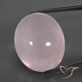 47.13ct Natural Luz rosa Quartzo Rosa, oval, Transparente/Translúcido