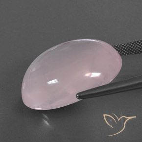 Quartzo Rosa Luz rosa Natural 47.13ct, oval, Transparente/Translúcido