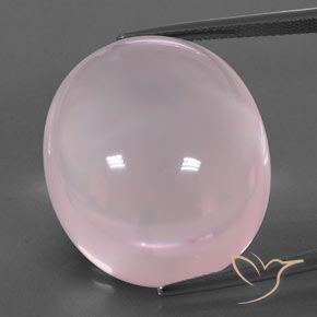 Quartzo rosa oval de 54,13 quilates, 25,8 x 22 mm da África do Sul, Photo A