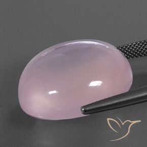 Quartzo Rosa Luz rosa Natural 39.41ct, oval, Transparente/Translúcido