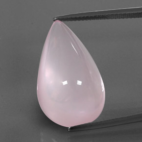 Quartzo rosa rosa natural 24,58ct, transparente, transparente/translúcido