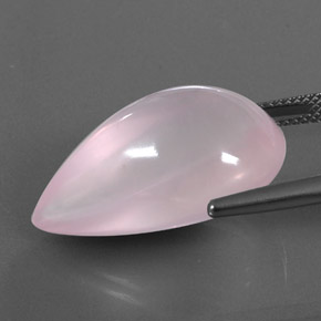 Quartzo rosa rosa natural 24,58ct, transparente, transparente/translúcido
