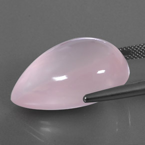 Quartzo rosa rosa natural 33,86ct, transparente, transparente/translúcido