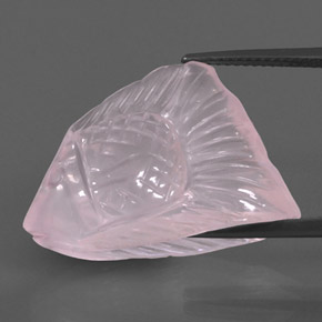 Quartzo rosa rosa natural 22,58ct, transparente, transparente/translúcido