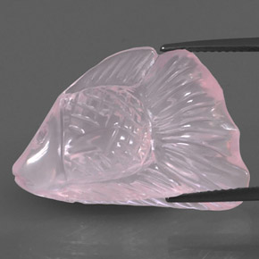 Quartzo rosa rosa natural 22,25ct, transparente, transparente/translúcido