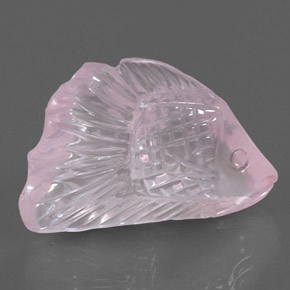 Quartzo rosa rosa natural 22,25ct, transparente, transparente/translúcido