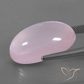 Quartzo Rosa Luz rosa Natural 36.69ct, oval, Transparente/Translúcido