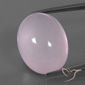 29.55ct Natural Luz rosa Quartzo Rosa, oval, Transparente/Translúcido
