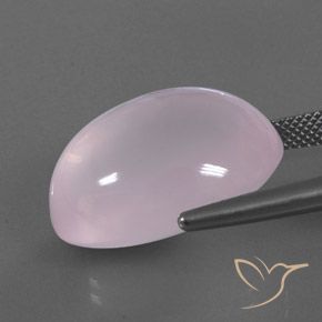 Quartzo Rosa Luz rosa Natural 29.55ct, oval, Transparente/Translúcido