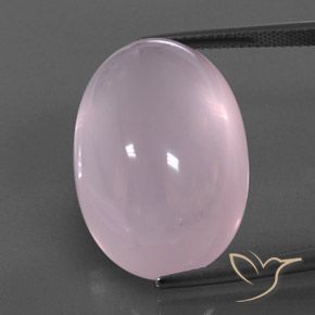 36.36ct Natural Rosa chiclete Quartzo Rosa, oval, Transparente/Translúcido