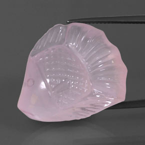 Quartzo rosa rosa natural 31,53ct, transparente, transparente/translúcido