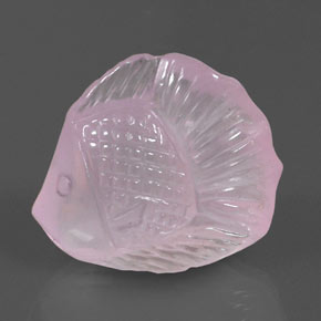 Quartzo rosa rosa natural 31,53ct, transparente, transparente/translúcido