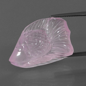 Quartzo Rosa Rosa chiclete Natural 20.13ct, Transparente, Transparente/Translúcido