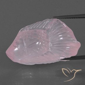 Quartzo rosa rosa natural 23,71ct, transparente, transparente/translúcido