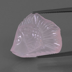 Quartzo rosa rosa natural 13,17ct, transparente, transparente/translúcido
