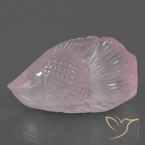Quartzo Rosa Rosa Claro Rosa Natural 65.48ct, Chique, Transparente/Translúcido