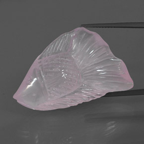 Quartzo rosa rosa natural 39,00ct, transparente, transparente/translúcido