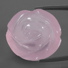 Quartzo rosa rosa natural 40,85ct, transparente, transparente/translúcido