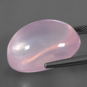 Quartzo rosa rosa natural 37,75ct, transparente, transparente/translúcido