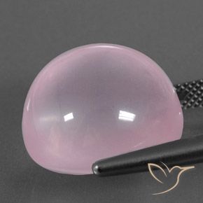 Quartzo Rosa Luz rosa Natural 24.80ct, oval, Transparente/Translúcido