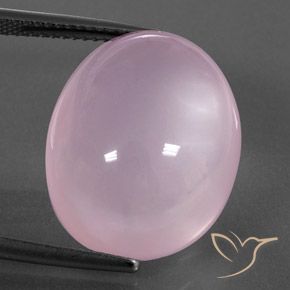 23.63ct Natural Luz rosa Quartzo Rosa, oval, Transparente/Translúcido