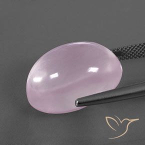 Quartzo Rosa Luz rosa Natural 22.58ct, oval, Transparente/Translúcido