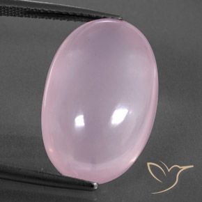 16.09ct Natural Luz rosa Quartzo Rosa, oval, Transparente/Translúcido