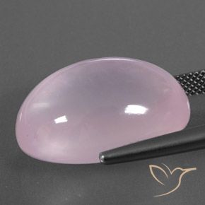 Quartzo Rosa Rosa chiclete Natural 26.89ct, oval, Transparente/Translúcido