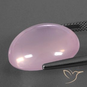 Quartzo Rosa Luz rosa Natural 22.94ct, oval, Transparente/Translúcido