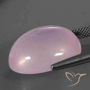 Quartzo Rosa Luz rosa Natural 21.48ct, oval, Transparente/Translúcido