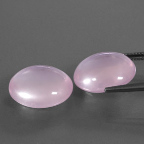 Pedras preciosas de quartzo rosa rosa natural de 22,63 ct, transparente, transparente/translúcido