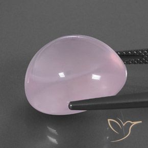 Quartzo Rosa Luz rosa Natural 16.85ct, oval, Transparente/Translúcido