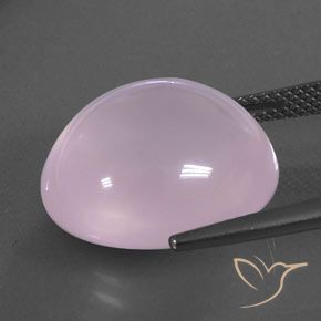 Quartzo Rosa Luz rosa Natural 18.62ct, oval, Transparente/Translúcido