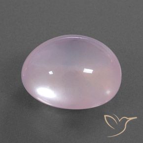 Quartzo Rosa Rosa chiclete Natural 19.66ct, oval, Transparente/Translúcido
