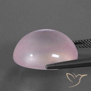 Quartzo Rosa Rosa chiclete Natural 19.66ct, oval, Transparente/Translúcido