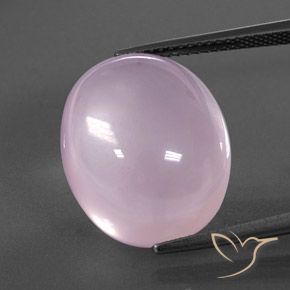 17.48ct Natural Luz rosa Quartzo Rosa, oval, Transparente/Translúcido