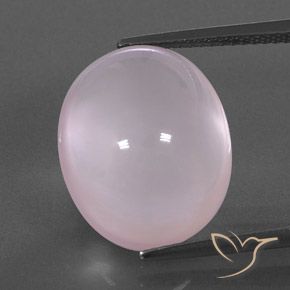 15.35ct Natural Luz rosa Quartzo Rosa, oval, Transparente/Translúcido