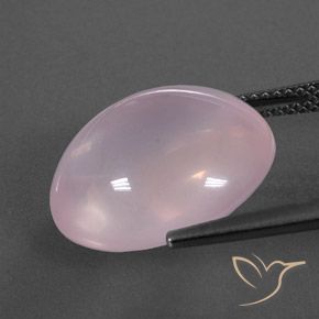 Quartzo Rosa Luz rosa Natural 13.96ct, oval, Transparente/Translúcido