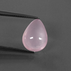 Quartzo rosa rosa natural 4,46ct, transparente, transparente/translúcido