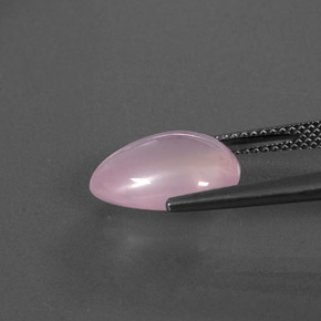 Quartzo rosa rosa natural 4,46ct, transparente, transparente/translúcido