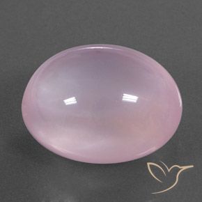 Quartzo Rosa Luz rosa Natural 22.43ct, oval, Transparente/Translúcido