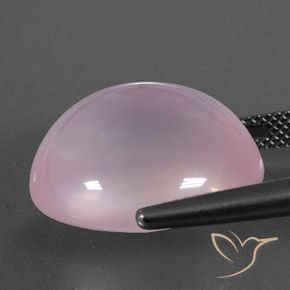Quartzo Rosa Luz rosa Natural 22.43ct, oval, Transparente/Translúcido