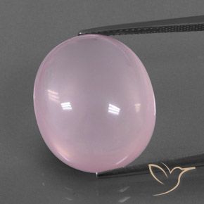 22.00ct Natural Luz rosa Quartzo Rosa, oval, Transparente/Translúcido