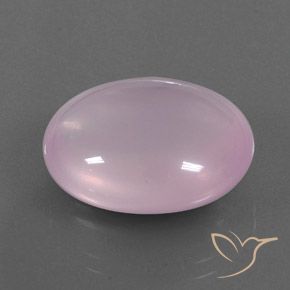 Quartzo Rosa Luz rosa Natural 22.00ct, oval, Transparente/Translúcido
