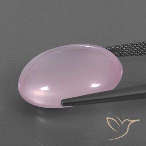 Quartzo Rosa Luz rosa Natural 22.00ct, oval, Transparente/Translúcido