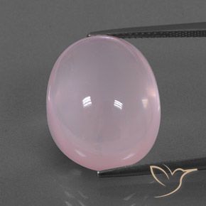 22.00ct Natural Rosa chiclete Quartzo Rosa, oval, Transparente/Translúcido