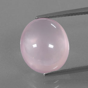 Quartzo rosa rosa natural 9,04ct, transparente, transparente/translúcido