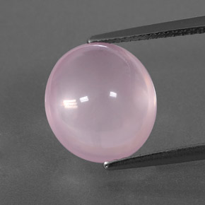 Quartzo rosa rosa natural 6,24ct, transparente, transparente/translúcido