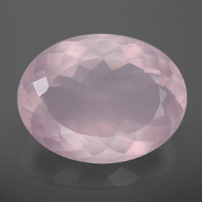 Quartzo rosa rosa natural 12,60ct, corte oval, transparente